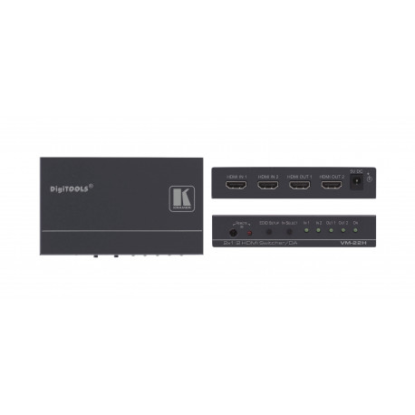 Kramer VM-22H, 2x1:2 Umschaltbarer Verteilverstärker für HDMI