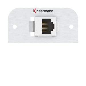 Kindermann Konnect 54 alu Anschlussblende - Cat-6A (RJ45) 7441000523 Steigern Sie die Effizienz und Geschwindigkeit Ihres Netzwerks mit dem Kindermann Konnect 54 Alu Cat-6A (RJ45) Dank des robusten Aluminium-Gehäuses bietet der Adapter maximale Haltbarkeit und Schutz vor äußeren Einflüssen. Perfekt geeignet für PCs, Laptops, Server, Router, Switches und andere Netzwerkgeräte. Aluminium-Gehäuse Größe: 54 x 54 mm