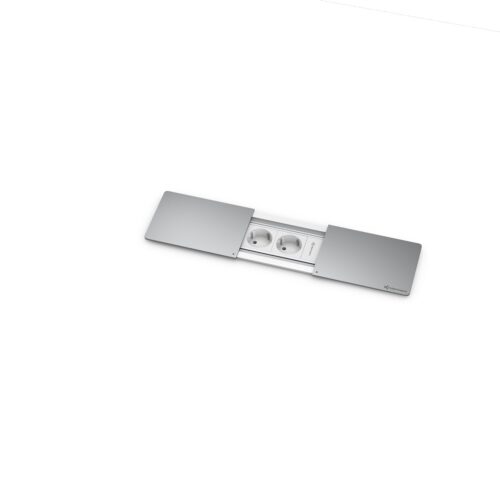 Kindermann CablePort frame Einbaurahmen slide, 4-fach Aluminium 7449000024 – Bild 2