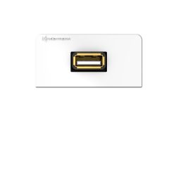 Kindermann Konnect design click Blende, USB 2.0 7456000522 Modernes Design trifft auf Funktionalität: Entdecken Sie die innovative Kindermann Konnect Design Click Blende mit USB 2.0 Anschlüssen. Perfekt für professionelle Installationen, bietet sie eine elegante Lösung für Ihre Verbindungsanforderungen. Hochwertige Verarbeitung: Langlebige Materialien und präzise Verarbeitung garantieren eine lange Lebensdauer und eine ansprechende Optik. Einfache Installation: Mit dem praktischen Click-Mechanismus lässt sich die Blende schnell und unkompliziert montieren und wieder entfernen. Universelle Kompatibilität: Dank des USB 2.0 Anschlusses ist die Blende kompatibel mit einer Vielzahl von Geräten, was maximale Flexibilität bietet. Optimierte Anschlussmöglichkeiten: Zwei USB 2.0 Anschlüsse sorgen für eine schnelle und zuverlässige Datenübertragung und Ladefunktion. USB 2.0 (A-Buchse/A-Buchse) Halbblende Frontblende aus Kunststoff, RAL 9010 weiß Frontabdeckung in den Größen 50 x 25, 54 x 27, 55 x 28 mm im Lieferumfang Erleben Sie modernste Technik kombiniert mit stilvollem Design. Perfekt geeignet für Konferenzräume, Büros und Heimstudios.
