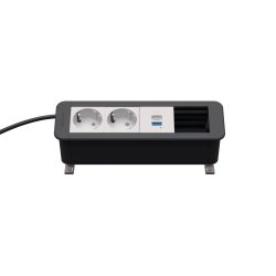 Strom, USB-Power und Erweiterung – die CablePort Office desk 7550000232 bringt Ordnung und Ladekomfort direkt an den Tisch. Ideal für Büro, Konferenz oder Homeoffice