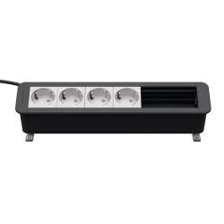 Kindermann CablePort Office desk 6-fach 4 x Strom, 2 x Leerfelder 7550000304
