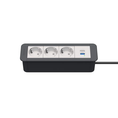 Kindermann CablePort Office frame Steckdoseneinheit 4-fach, 3 x Strom, 1 x USB A/C 7551000223