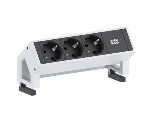 Bachmann DESK2 Steckdoseneinheit 3x Strom weiß 902.2048 Entdecken Sie die Bachmann DESK2 Steckdoseneinheit, die ideale Lösung für Ihre Energieanforderungen im Büro oder Zuhause. Mit drei Stromanschlüssen bietet diese Einheit zuverlässige und vielseitige Stromversorgung in einem modernen Design. Aluminiumprofil Stromeingang 0,2m H05VV-F3G1,5mm mit GST18 inkl. Haltewinkel 3x Schutzkontaktsteckdosen mit Kinderschutz schwarz 35° gedreht Lackiert in RAL 9010 Weiß Länge ca. 197mm Optimieren Sie Ihre Energieversorgung und verbessern Sie die Ästhetik Ihres Arbeitsplatzes mit der Bachmann DESK2 Steckdoseneinheit.
