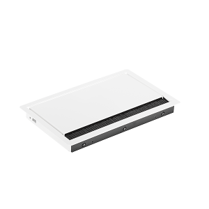 Bachmann CONI COVER Einbaurahmen kurz, weiß 911.500 Der Bachmann CONI COVER Einbaurahmen in weiß bietet eine elegante und funktionale Lösung für Ihre Arbeitsumgebung. Mit seinen kompakten Maßen und dem integrierten Bürsteneinsatz ist er ideal für den nachträglichen Einbau und sorgt für ein aufgeräumtes Erscheinungsbild. Seidenmatt weiß RAL9010 Stahlblech Unabhängig von Kanal- und Möbelfabrikat. Nachträglicher Einbau Ermöglicht das Schließen auch bei angeschlossenen Kabeln. Außenmaße 248 x 149 mm Der Bachmann CONI COVER Einbaurahmen ist die perfekte Wahl für moderne Arbeitsplätze, die sowohl Flexibilität als auch ein ansprechendes Design erfordern. Mit seinen kompakten Maßen und der Möglichkeit zum nachträglichen Einbau passt er sich nahtlos in jede Arbeitsumgebung ein. Der integrierte Bürsteneinsatz sorgt für eine ordentliche Kabelführung und ein aufgeräumtes Erscheinungsbild.