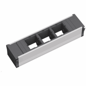 Die Bachmann CONI 912.000 bringt drei individuell bestückbare Anschlüsse direkt auf den Tisch. Dezent, flexibel und ideal für professionelle Räume. Für alle, die Funktion und Design clever kombinieren möchten.