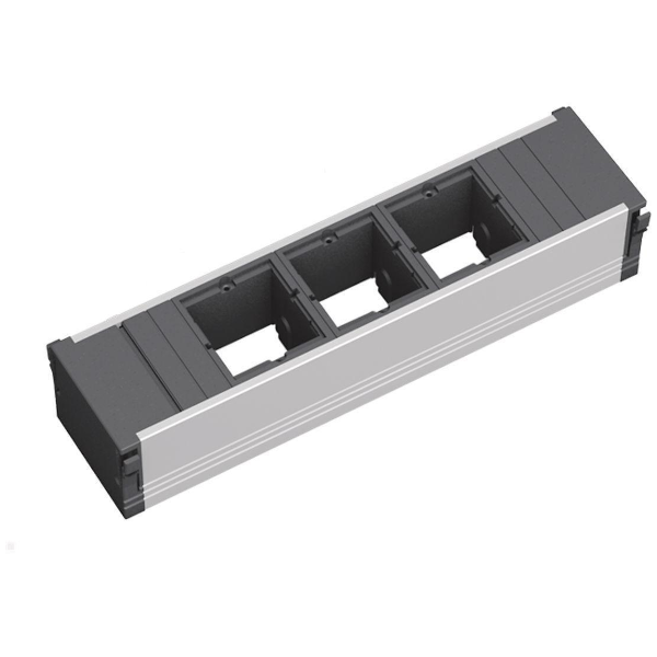 Die Bachmann CONI 912.000 bringt drei individuell bestückbare Anschlüsse direkt auf den Tisch. Dezent, flexibel und ideal für professionelle Räume. Für alle, die Funktion und Design clever kombinieren möchten.