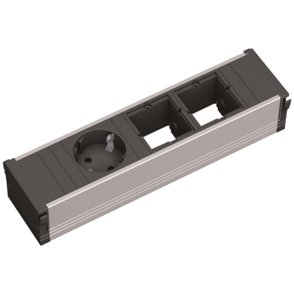Die Bachmann CONI 912.002 bringt Strom und zwei individuell bestückbare Anschlüsse direkt auf die Tischoberfläche. Kompakt, flexibel und elegant – für moderne Arbeitsumgebungen mit Anspruch. Eine smarte Lösung, wenn Funktion und Design Hand in Hand gehen sollen.