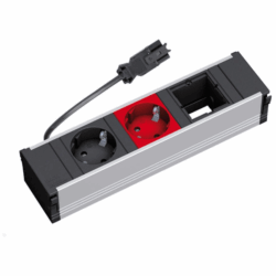 Die Bachmann CONI 912.023 bringt Strom und individuelle Anschlüsse direkt an den Arbeitsplatz. Dezent, funktional und perfekt für professionelle Umgebungen. Eine clevere Lösung für moderne Tischinstallationen.