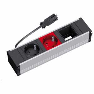 Die Bachmann CONI 912.023 bringt Strom und individuelle Anschlüsse direkt an den Arbeitsplatz. Dezent, funktional und perfekt für professionelle Umgebungen. Eine clevere Lösung für moderne Tischinstallationen.