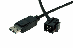 Bachmann Custom Modul 1x Mini-Displayport 917.214 Erleben Sie eine reibungslose und hochwertige Verbindung mit dem Bachmann Custom Modul. Dieses Modul bietet einen Mini-DisplayPort-Anschluss, der ideal für die Übertragung von hochauflösenden Audio- und Videosignalen geeignet ist. Perfekt für professionelle Anwendungen und anspruchsvolle Multimedia-Projekte. Mini-DisplayPort-Anschluss: Für die Übertragung von Audio- und Videosignalen in hoher Auflösung. Einfache Installation: Das modulare Design ermöglicht eine schnelle und unkomplizierte Integration in bestehende Systeme. Hochwertige Materialien: Langlebige Konstruktion für zuverlässige Verbindungen. Keystone Front Mini-Displayport Kabel 0,5m mit Display-Port Stecker