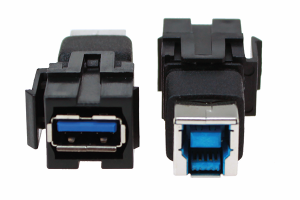 Bachmann Custom Modul 1xUSB 3.0 A/B Keystone 917.400 Entdecken Sie das Bachmann Custom Modul, das mit einem USB 3.0 A/B Keystone-Anschluss ausgestattet ist und eine schnelle und zuverlässige Datenübertragung bietet. Ideal für professionelle Anwendungen und hochwertige Installationen in verschiedenen Umgebungen. USB 3.0 Anschluss: Für schnelle und zuverlässige Datenübertragungen. Einfache Installation: Das modulare Design ermöglicht eine schnelle und unkomplizierte Integration in bestehende Systeme. Hochwertige Materialien: Langlebige Konstruktion für zuverlässige Verbindungen. Frontseite: Buchse USB A Rückseite: Buchse USB B Montage in Keystone Rahmen 917.000 oder 917.001 ca. 85 mm benötigte Einbautiefe.