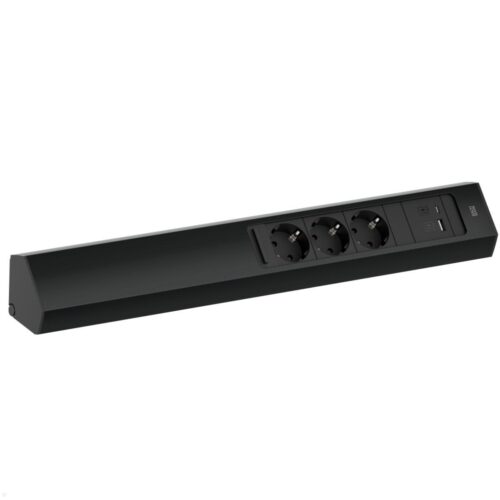 Bachmann CASIA 2 Steckdoseneinheit 3x Strom 1x USB-Doppelcharger A/C in schwarz 932.106