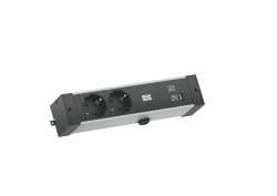 Bachmann DESK RAIL 2xStrom 1xUSB A&C 22W 941.301 Entdecken Sie die Bachmann DESK RAIL, die perfekte Lösung für Ihren Arbeitsplatz! Mit 2 Steckdosen und 1 USB A&C Anschluss (22W) bietet sie maximale Flexibilität und Stromversorgung auf Ihrem Schreibtisch. 2x Steckdosen 1x USB A&C Anschluss (22W) 2,0 m Kabellänge Material Profil: Aluminium eloxiert Maße (BxHxT): 237 x 52 x 52 mm Stecker: Wieland GST18i3 Die Bachmann DESK RAIL ist die ideale Ergänzung für jeden Schreibtisch und sorgt für eine aufgeräumte und effiziente Arbeitsumgebung.