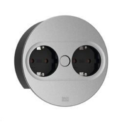 Bachmann TWIST 2 Steckdoseneinheit 2x Strom, rund silber 946.008