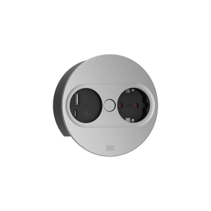 Bachmann TWIST 2 Steckdoseneinheit 1x Strom 1x USB-Charger A/C rund silber 946.012 Neue Formen und hochwertige Oberflächen garantieren ein wertiges, kompaktes Design-Upgrade für Küche, Wohnzimmer und Office. Die neue TWIST 2 lässt sich automatisch per Knopfdruck öffnen und ist dadurch noch komfortabler zu bedienen. Nach Gebrauch wird das Cover einfach und sicher von Hand geschlossen. Dank neuer Anti-Fingerprint-Beschichtung verringern sich dabei Benutzerspuren und Fingerabdrücke 1x Steckdose, schwarz 1x USB A/C Charger 22W Abdeckung in Silber matt (Inox) Einbaudurchmesser ca. 104 mm, Einbautiefe 40 mm Für Plattenstärken von 6 mm bis 40 mm 0,2 m Zuleitung H05VV-F3G1,5 mm², GST18 Stecker schwarz Platzsparende Kabelführung Einfache und schnelle Montage Maße (HxØ): ca. 42,5 x 115 mm