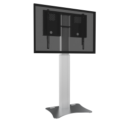 Elektrisch höhenverstellbarer Displayständer, Lite Serie mit 70 cm Hub RLI10070PK Höhenverstellung mit Bodenplatte und Anti-Kollisionsschutz H 107 - 177 x B 89 x T 53 cm Display von 55" bis 86", VESA 200x200 - 800x600 Displayhalterung mit Schnellspannverschluss Traglast bis max. 136 kg Hubweg: motorisch 70 cm Farbe: Säule in natureloxiert Bodenplatte in silber Inkl. Kabelbedienteil zur Höhenverstellung Systemeigenes Kabelmanagement Lieferung erfolgt kartonverpackt