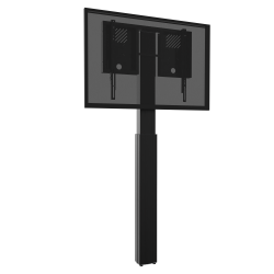Elektrisch höhenverstellbare TV und Monitor Wandhalterung, Lite Serie mit 90 cm Hub RLI12090WBK Stabiler Rahmen für Touchscreen Monitore bis 86" Säule schwarz, mit Kollisionsschutz, hohe Ausführung Schnellschnappverschluss für einfache Monitormontage VESA max. 800 x 600 Integriertes Kabelmanagement 90 cm elektrisch höhenverstellbar, Motor mit 1500N, 47 mm Vorschub/ Sekunde Kollisionsschutz - läuft das System auf einen Gegenstand auf, stoppt es zunächst und fährt unmittelbar danach 3 cm zurück 4 Bodenausgleichsfüße und zwei Wandmontagewinkel (7 cm Wandabstand) Kabelbedienteil mit zwei Tasten im Lieferumfang enthalten Einfache Wandmontage