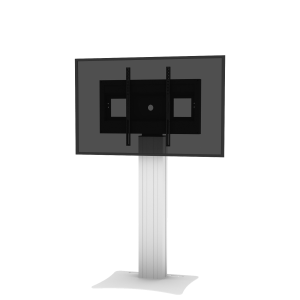 Displayständer und Monitor Wandhalterung SCETANHVP12 Wandmontiert ohne Höhenverstellung H 176 x B 89 x T 53 cm Display von 55" bis 100" VESA 200x200 - 800x600 Displayhalterung mit Schnellspannverschluss Traglast bis max. 250 kg Höhe Säule: 120 cm Farbe: Säule in natureloxiert Bodenplatte in Silber Lieferumfang: 4 Bodenausgleichsfüße, zwei Wandmontagewinkel (7 cm Wandabstand) Systemeigenes Kabelmanagement Lieferung erfolgt in Packstücken
