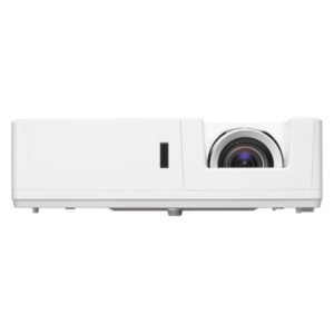 Optoma ZU607T Laserprojektor ist ein leistungsstarker Projektor, der sich ideal für anspruchsvolle Geschäftsumgebungen und Bildungseinrichtungen eignet. Mit seiner robusten Bauweise und flexiblen Installationsoptionen ermöglicht er eine problemlose Integration in komplexe Setups und gewährleistet dabei stets zuverlässige Leistung. Seine vielseitigen Anschlussmöglichkeiten machen ihn zur optimalen Lösung für Konferenzräume, Schulungsräume oder größere Präsentationen. Produktserie: Optoma Z-Serie Projektionsdistanz: Standard (Long Throw) Projektortyp: DLP Lampentyp: Laser ANSI Lumen: 6.500 ANSI Lumen Auflösung: 1920 x 1200 WUXGA Format: 16:10 Kontrast: 300.000 :1 Betriebsgeräusch: 36 dB Betriebsgeräusch ECO: 33 dB Lampenlebensdauer: 30.000 Stunden Laufzeitfreigabe: 24/7 Projektionsentfernung Minimum: 130 cm Projektionsentfernung Maximum: 780 cm Anschlüsse: 2 x HDMI 2.0, 2 x VGA, 1 x Composite Video, 2 x Audio 3.5mm, 1 x USB-A Power 1,5A Ausgänge: 1 x HDMI 2.0, 1 x Audio 3.5mm, 1 x 3D Sync, 1 x 12V Trigger Steuerung: 1 x HDBaseT 4K, 1 x RJ45, 1 x RS232 Wireless-Technologie: k. A. Features: 360° Projektion, HDbaseT, 15W Lautsprecher integriert, MHL, Portrait Modus, automatische Trapezkorrektur Produktgröße: 37,4 x 11,7 x 30,2 cm Produkt Gewicht: 6,30 kg Farbe: weiß Objektiv im Lieferumfang enthalten Garantielaufzeit: 3 Jahre Garantietyp: BringIn-Service