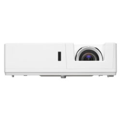 Optoma ZU707T Laserprojektor ist ein leistungsstarker Projektor, der sich ideal für anspruchsvolle Geschäftsumgebungen und Bildungseinrichtungen eignet. Mit seiner robusten Bauweise und flexiblen Installationsoptionen ermöglicht er eine problemlose Integration in komplexe Setups und gewährleistet dabei stets zuverlässige Leistung. Seine vielseitigen Anschlussmöglichkeiten machen ihn zur optimalen Lösung für Konferenzräume, Schulungsräume oder größere Präsentationen. Produktserie: Optoma Z-Serie Projektionsdistanz: Standard (Long Throw) Projektortyp: DLP Lampentyp: Laser ANSI Lumen: 7.000 ANSI Lumen Auflösung: 1920 x 1200 WUXGA Format: 16:10 Kontrast: 300.000 :1 Betriebsgeräusch: 35 dB Betriebsgeräusch ECO: 33 dB Lampenlebensdauer: 30.000 Stunden Laufzeitfreigabe: 24/7 Projektionsentfernung Minimum: 130 cm Projektionsentfernung Maximum: 780 cm Anschlüsse: 2 x HDMI 2.0, 2 x VGA, 1 x Composite Video, 2 x Audio 3.5mm, 1 x USB-A Power 1,5A Ausgänge: 1 x HDMI 2.0, 1 x Audio 3.5mm, 1 x 3D Sync, 1 x 12V Trigger Steuerung: 1 x HDBaseT 4K, 1 x RJ45, 1 x RS232 Wireless-Technologie: k. A. Features: 3D, HDR, HDbaseT, HLG , Lautsprecher integriert, Lens Shift, MHL, automatische Trapezkorrektur Produktgröße: 37,4 x 11,7 x 30,2 cm Produkt Gewicht: 6,3 kg Farbe: weiß Objektiv im Lieferumfang enthalten Garantielaufzeit: 3 Jahre Garantietyp: BringIn-Service