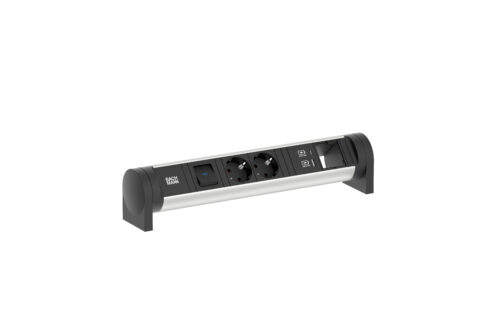Bachmann Cycle Desk 2x Strom 1x Schalter 1x Custom 1x USB A/C 22 W 708.003
