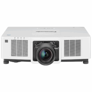 Panasonic PT-MZ11KLWEJ 11.000 ANSI Lumen Beamer / Projektor (ohne Objektiv) Der PT-MZ11KLWEJ Beamer ist für anspruchsvolle Präsentationen in großen Räumen konzipiert. Seine flexible Installation ermöglicht eine einfache Integration in bestehende Systeme. Ideal für Anwendungen, bei denen hohe Helligkeit und Zuverlässigkeit gefordert sind. Produktserie: PT-MZ11KLWEJ Projektor Typ: LCD Projector ANSI Lumen: 11.000 Lumen Auflösung: 1920 x 1200 (WUXGA) Format: 16:10 Kontrast: 3.000.000:1 Betriebsgeräusch: 35 dB im Normalbetrieb, 30 dB im ECO-Modus Produkt Abmessungen: 650 x 185 x 440 mm Produkt Gewicht: 22,50 kg Farbe: weiß Standardobjektiv: nicht enthalten