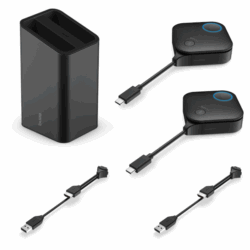 bietet flexible Konnektivität mit USB-C und HDMI für kabellose Präsentationen ohne Softwareinstallation. Einfach anschließen und sofort präsentieren!