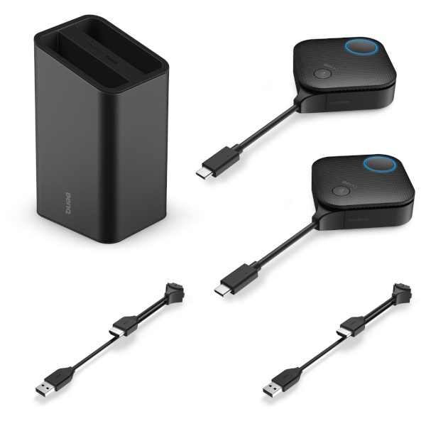 bietet flexible Konnektivität mit USB-C und HDMI für kabellose Präsentationen ohne Softwareinstallation. Einfach anschließen und sofort präsentieren!