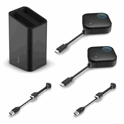 bietet flexible Konnektivität mit USB-C und HDMI für kabellose Präsentationen ohne Softwareinstallation. Einfach anschließen und sofort präsentieren!