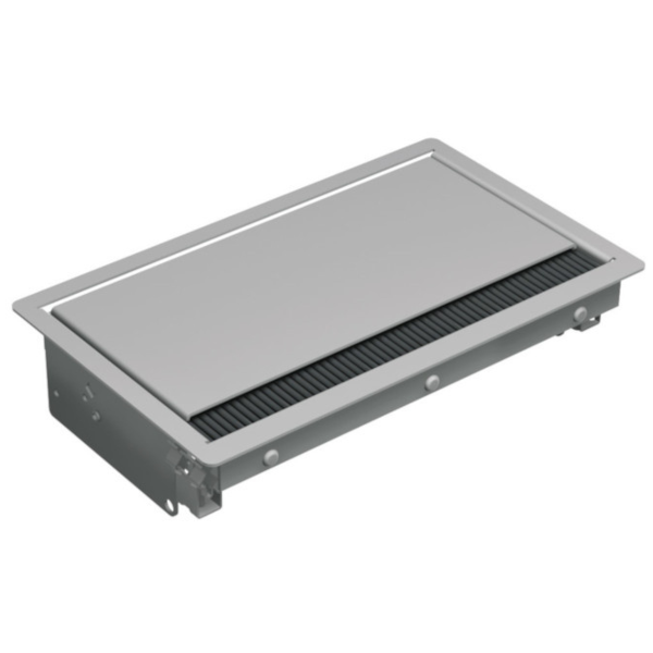 Bachmann CONI Einbaurahmen kurz Farbe silbergrau 338.0203 Bachmann CONI Einbaurahmen, kurz – Flexibilität und Design für Ihren Arbeitsplatz Optimieren Sie Ihren Arbeitsplatz mit dem Bachmann CONI Einbaurahmen, kurz. Dieser innovative Einbaurahmen bietet Ihnen freien und individuellen Zugang zur Strom-, Medien- und Datenversorgung direkt auf Ihrem Tisch. Perfekt für Büros, Konferenzräume und Home-Offices. Einfache Anpassung: Die Bürstenleisten können werkzeuglos durch farbige Varianten ersetzt werden. Der Ausbau des Einbaurahmens aus der Tischplatte und das Lösen der drei wieder verwendbaren Kunststoffnieten sind kinderleicht. Außenmaße: 248 x 151 mm Einbaumaße: 237 x 139 mm Einbautiefe: 56 mm Geeignet für Plattenstärken: ab 16 mm Farbe: silbergrau Der Bachmann CONI Einbaurahmen bringt Flexibilität und Ordnung an Ihren Arbeitsplatz. Dank der minimalen Einbautiefe bleibt die Beinfreiheit unter dem Tisch erhalten, auch bei randnahem Einbau.