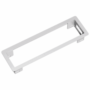 Bachmann POWER FRAME Einbaurahmen 3-fach weiß 915.001 3-fach Einbaurahmen – ideal für den Einbau von Steckdosen- und Anschlussmodulen. Hochwertige Verarbeitung – langlebig, robust und perfekt für den täglichen professionellen Einsatz. Einfache Montage & nahtlose Integration – kompatibel mit dem Bachmann Power Frame System. Oberfläche in weiß Für Plattenstärke ab 10 mm Außenmaße 241,5 x 73 mm Einbaumaß 224,5 x 60 mm Einbautiefe 35,5 mm Für Plattenstärke 10 mm