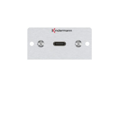 Kindermann Konnect Alu 50 - Anschlussblende USB-C 4.0 kompatibel 7444000850